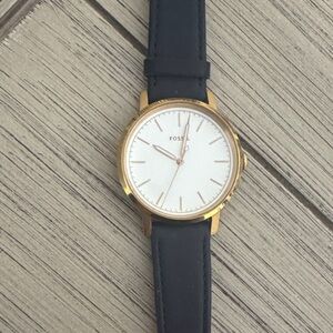 Fossil Gold and navy blue watch